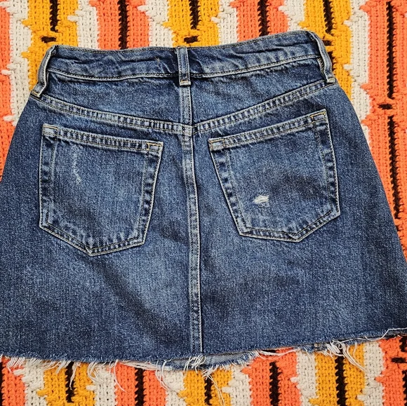 We The Free Mini Denim Skirt Size 24 - Picture 2 of 5